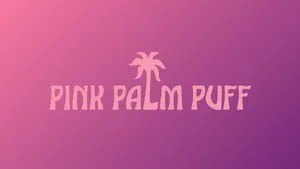 Pink Palm Puff Logo Wallpaper