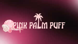 Pink Palm Puff Logo Design Wallpaper