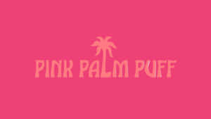 Pink Palm Puff Logo Design Wallpaper