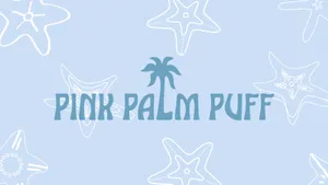 Pink Palm Puff Logo Wallpaper