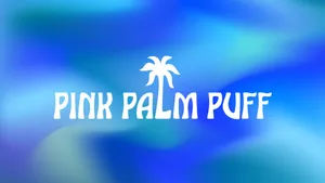 Pink Palm Puff Logo Wallpaper