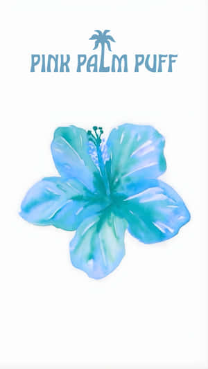 Pink Palm Puff Logo Wallpaper