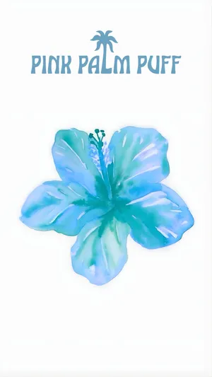 Pink Palm Puff Logo Wallpaper