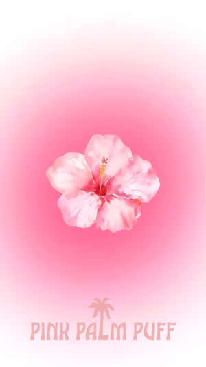 Pink Palm Puff Logo Wallpaper