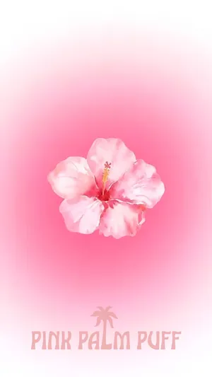 Pink Palm Puff Logo Wallpaper