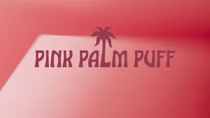 Pink Palm Puff Logo Wallpaper