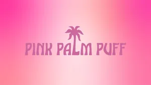 Pink Palm Puff Logo Wallpaper
