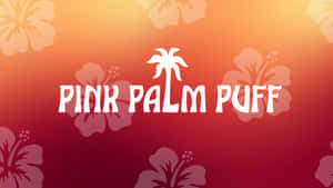 Pink Palm Puff Logo Wallpaper