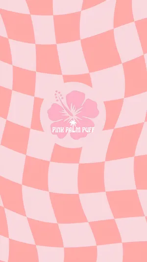 Pink Palm Puff Logo Wallpaper