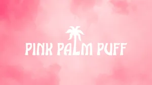 Pink Palm Puff Logo Wallpaper