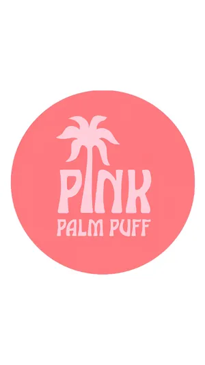 Pink Palm Puff Logo Wallpaper