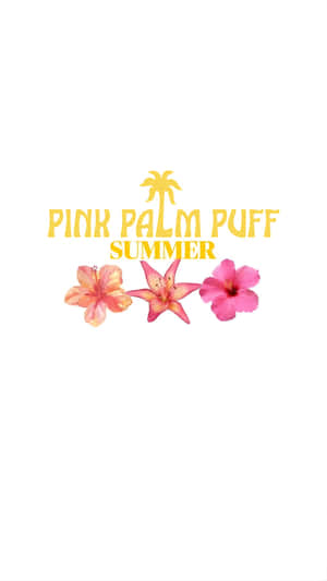 Pink Palm Puff Summer Wallpaper