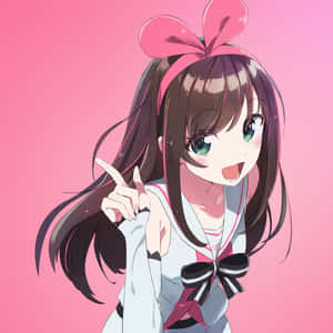 Pink Pfp Anime Girl In School Uniform Wallpaper