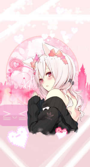 Pink Pfp Kawaii Anime Girl Wallpaper