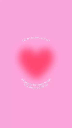 Pink Pfp Pink Heart With Quote Wallpaper