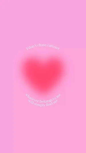 Pink Pfp Pink Heart With Quote Wallpaper