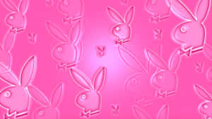 Pink Playboy Bunny Pattern Wallpaper