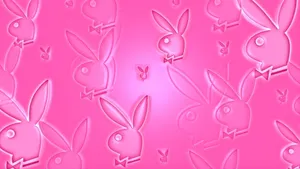 Pink Playboy Bunny Pattern Wallpaper