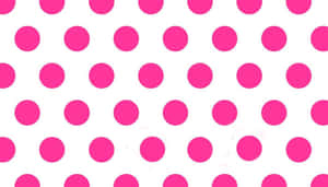 Pink Polka Dots On White Background Wallpaper