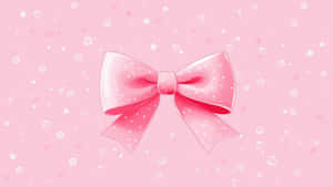 Pink Preppy Bow Design Wallpaper