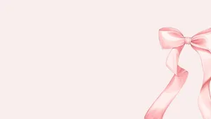 Pink Preppy Bow Design Wallpaper