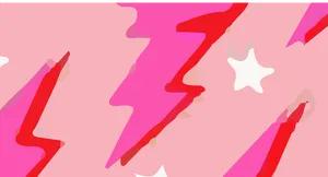 Pink Preppy Lightning Bolts Wallpaper