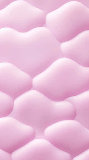 Pink Puffy Cloud Pattern Wallpaper