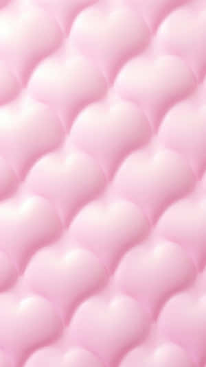 Pink Puffy Heart Pattern Background Wallpaper