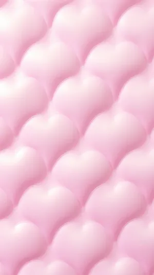 Pink Puffy Heart Pattern Background Wallpaper