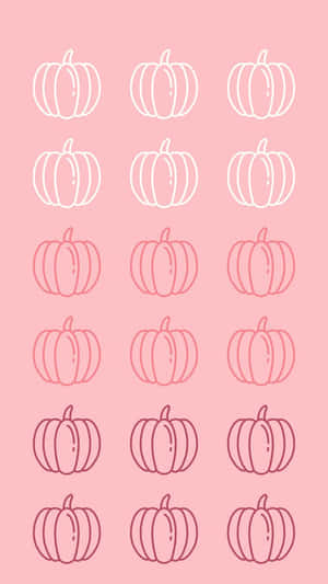 Pink Pumpkin Pattern Halloween Aesthetic Wallpaper