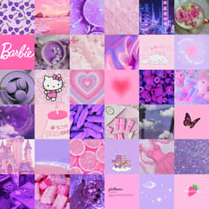 Pink Purple Aesthetic Collage Wallpaper