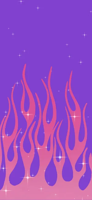 Pink Purple Aesthetic Flames Wallpaper