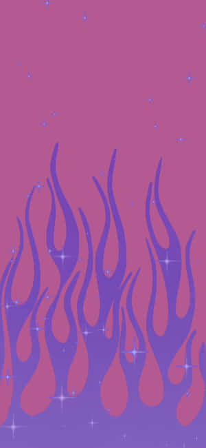 Pink Purple Flame Aesthetic Wallpaper