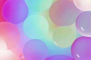 Pink Purplish Green Balloons Wallpaper