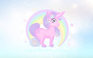 Pink Rainbow Unicorn Wallpaper