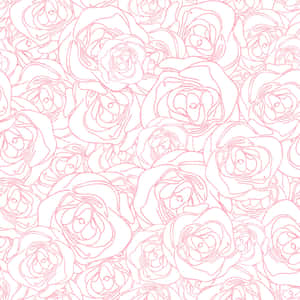 Pink Rose Pattern Aesthetic Wallpaper