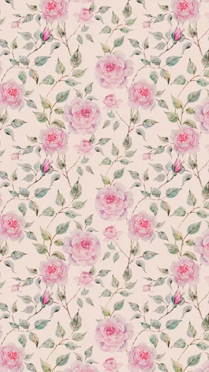 Pink Roses Wallpaper Fabric By Sarah_sass On Spoonflower - Custom Fabric Wallpaper