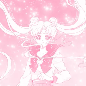 Pink Sailor Moon Portrait Wallpaper