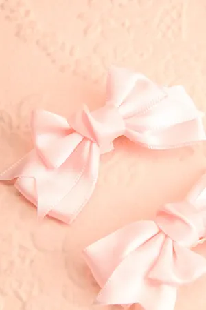 Pink Satin Bow Aesthetic Wallpaper