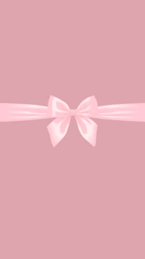 Pink Satin Bow Aesthetic Wallpaper