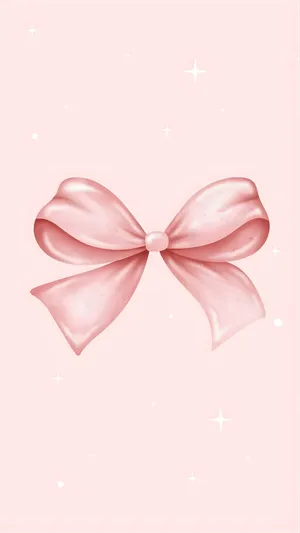 Pink Satin Bow Wallpaper