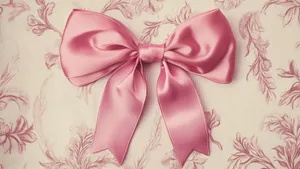 Pink Satin Bow Wallpaper
