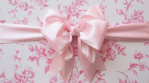 Pink Satin Coquette Bow Wallpaper