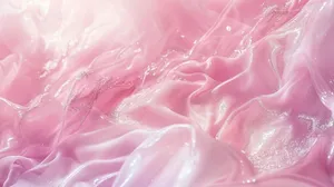Pink Satin Fabric Waves Texture Wallpaper