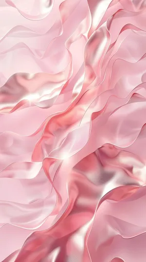 Pink Satin Waves Texture Wallpaper