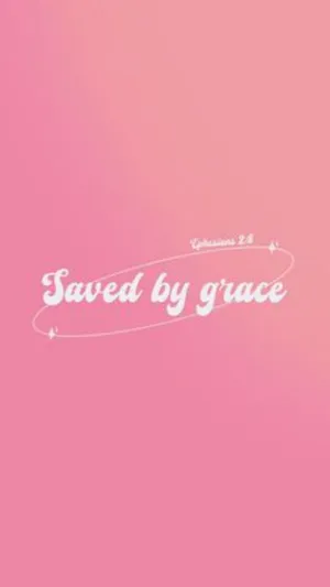 Pink Savedby Grace Bible Verse Wallpaper