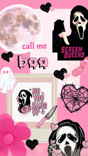 Pink Scream Collage Wallpaper Wallpaper