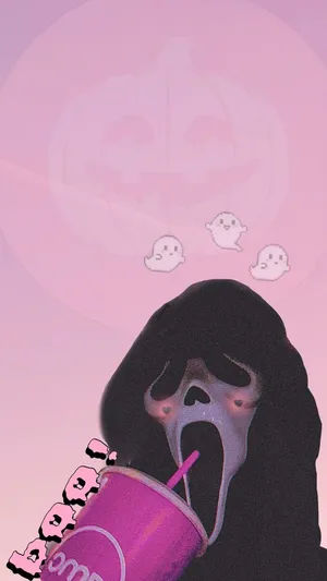 Pink Screamwith Ghostsand Drink.jpg Wallpaper