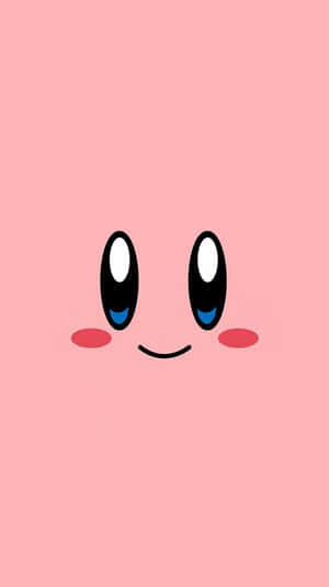 Pink Smiley Face Cute Illustration Wallpaper