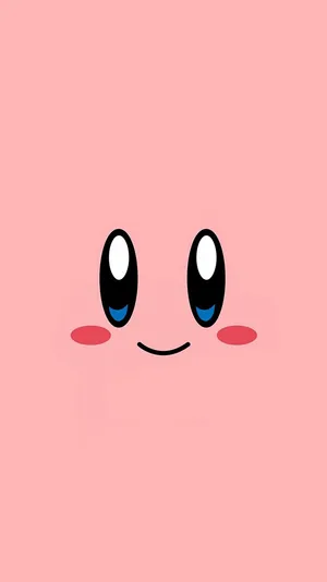 Pink Smiley Face Cute Illustration Wallpaper
